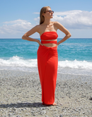 THE ANYWHERE WRAP SKIRT tomato